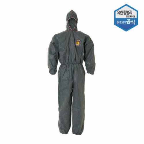 유한킴벌리 크린가드 A10 보호복 후드 회색 XL 특대형 1BOX 24입 (43043).jpg